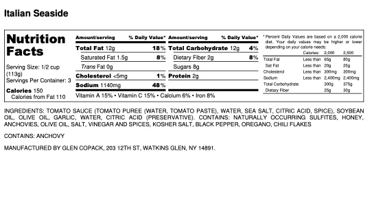 Italian Seaside Sauce