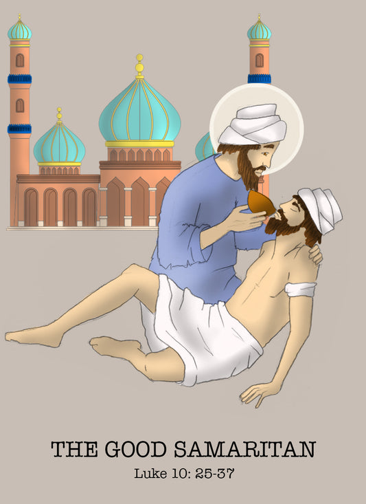 Holy Card - The Good Samaritan